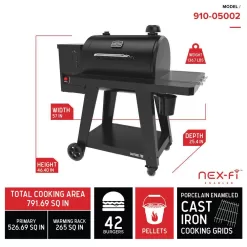 Nexgrill 910-05002 Oakford 790 Wifi Pellet Grill Smoker in Black