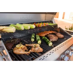Nexgrill 300-0062 6-Burner Propane Gas Grill in Stainless Steel with Ceramic Searing Side Burner and Rotisserie Kit with Cover