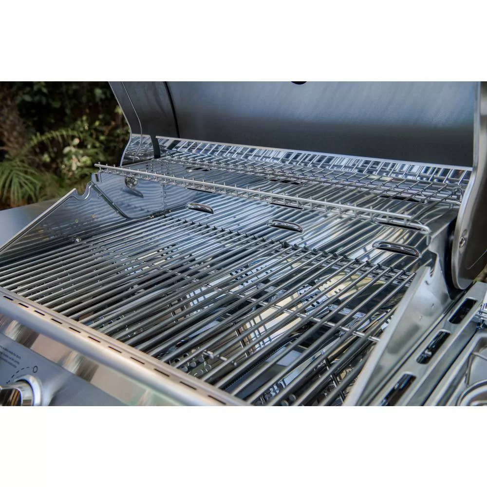 Nexgrill 720-0830HM 4-Burner Propane Gas Grill in Blue with Side Burner