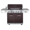 Nexgrill 720-0896E Deluxe 6-Burner Propane Gas Grill in Mocha with Ceramic Searing Side Burner