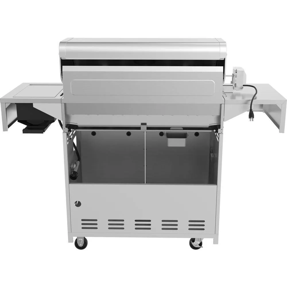 Nexgrill 720-0896X 6-Burner Propane Gas Grill in Stainless Steel with Ceramic Searing Side Burner and Rotisserie Kit