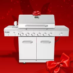 Nexgrill 720-0896X 6-Burner Propane Gas Grill in Stainless Steel with Ceramic Searing Side Burner and Rotisserie Kit