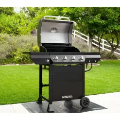 Nexgrill 720-0925PG 4-Burner Propane Gas Grill in Black with Stainless Steel Main Lid