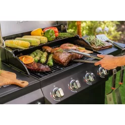Nexgrill 720-0925PG 4-Burner Propane Gas Grill in Black with Stainless Steel Main Lid