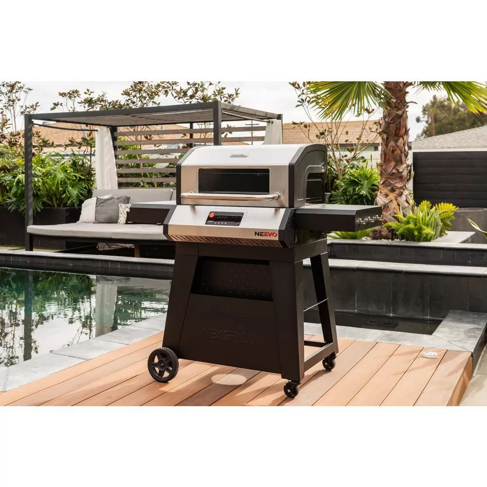 Nexgrill 720-1054 Neevo 720 Propane Gas Digital Smart Grill in Black with Stainless Steel Front Panel and Lid