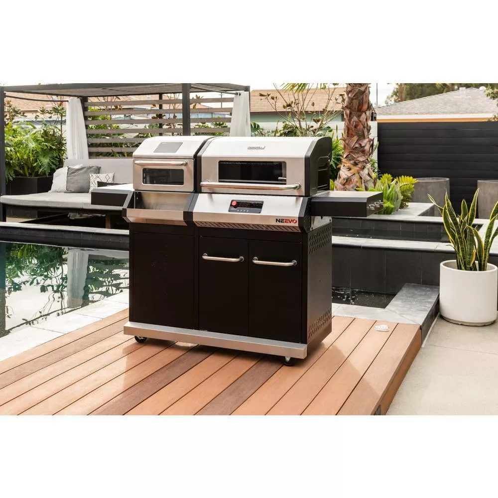 Nexgrill 720-1055 Neevo 720 Plus Propane Gas Digital Smart Grill in Black with Air Fryer Oven