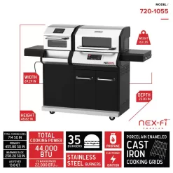 Nexgrill 720-1055 Neevo 720 Plus Propane Gas Digital Smart Grill in Black with Air Fryer Oven