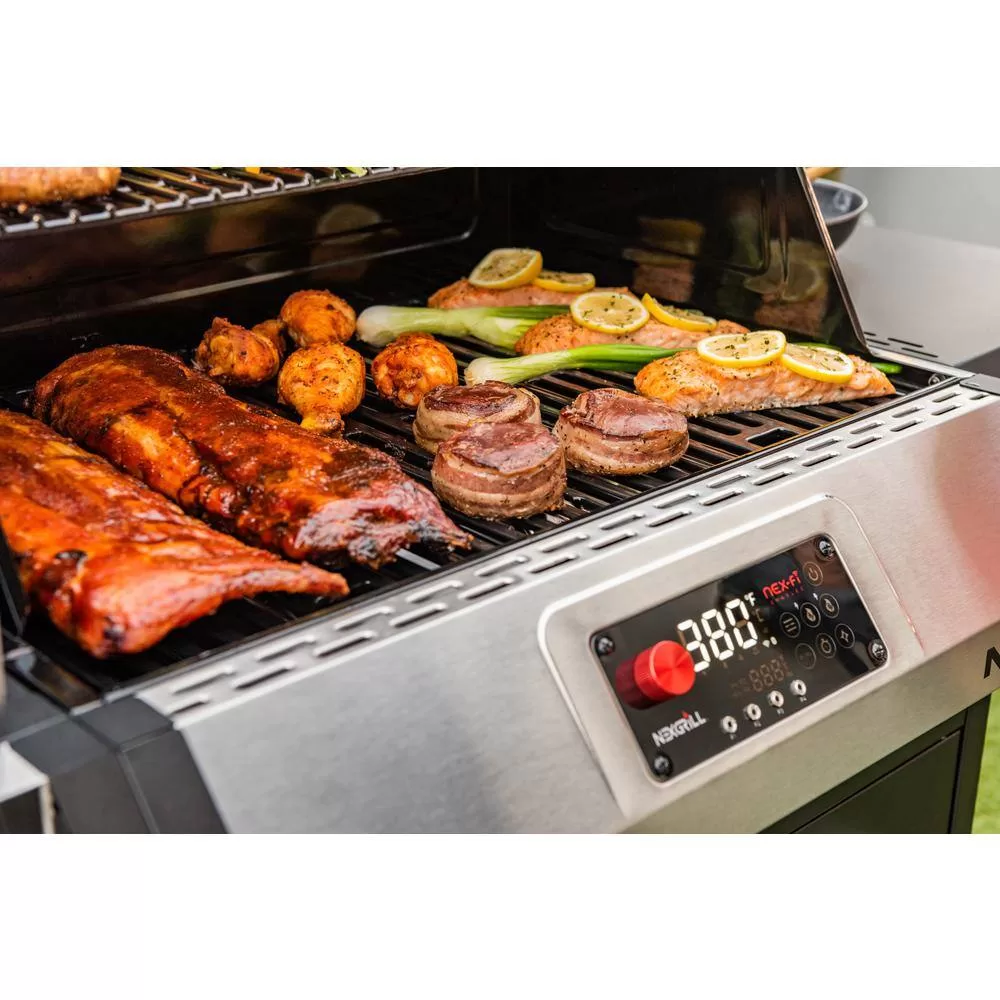 Nexgrill 720-1055 Neevo 720 Plus Propane Gas Digital Smart Grill in Black with Air Fryer Oven