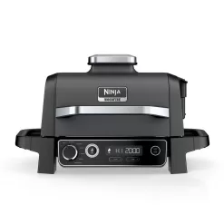 NINJA OG701 Woodfire Outdoor Grill & Smoker, 7-in-1 Master Grill, BBQ Smoker and Air Fryer in Gray