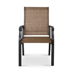 Nuu Garden 7-Pieces Rust-Free Metal Outdoor Patio Dining Set with 6 Textilene Dining Chairs and Rectangular Dining Table