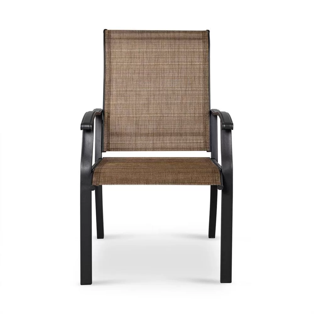 Nuu Garden 7-Pieces Rust-Free Metal Outdoor Patio Dining Set with 6 Textilene Dining Chairs and Rectangular Dining Table