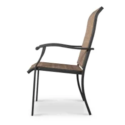 Nuu Garden 7-Pieces Rust-Free Metal Outdoor Patio Dining Set with 6 Textilene Dining Chairs and Rectangular Dining Table