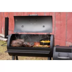 OKLAHOMA JOE'S 15202031 Highland Offset Charcoal Smoker and Grill in Black with 900 sq. in. Cooking Space