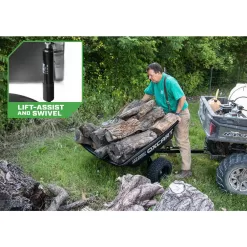 OXCART GTMZ208194POTR Stockman 15 cu. ft. - 17 cu. ft. Lift-Assist and Swivel ATV Dump Cart with ZTR-Grade OTR Tires