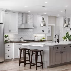 Home Decorators Collection Newport Pacific White Plywood Shaker Assembled Sink Base Kitchen Cabinet Soft Close 36 in W x 24 in D x 34.5 in H