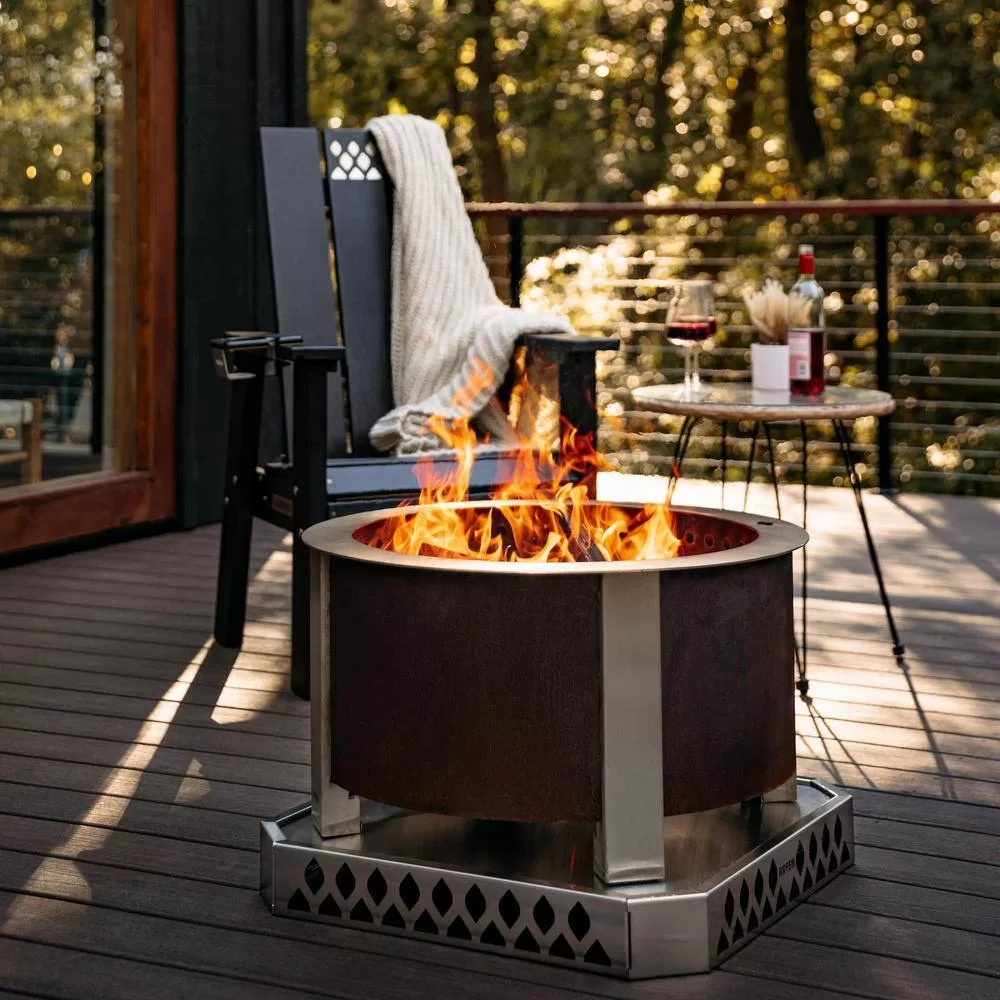 Breeo BR-X24P X Series 24 Smokeless Fire Pit in Corten Steel
