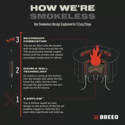 Breeo BR-X24P X Series 24 Smokeless Fire Pit in Corten Steel