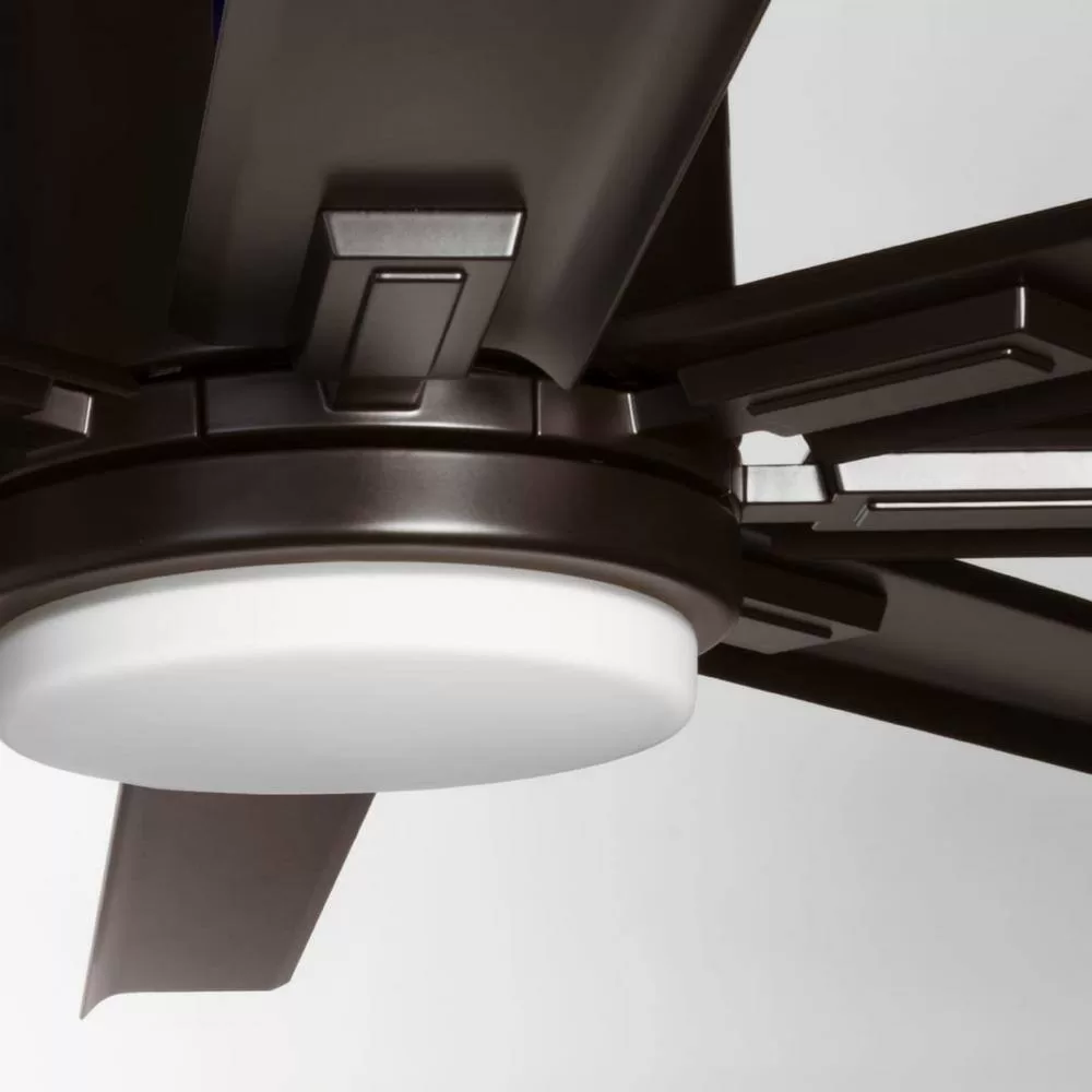Progress Lighting Vast Collection 72 in. 8-Blade Indoor Antique Bronze Industrial Ceiling Fan with LED Light and Remote