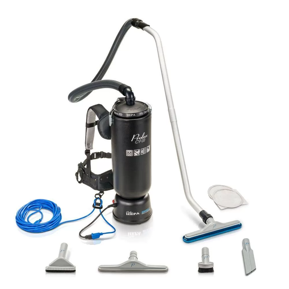 Prolux 19pl10qt 10 Qt. Commercial Backpack Vacuum Cleaner with 2-Year Warranty