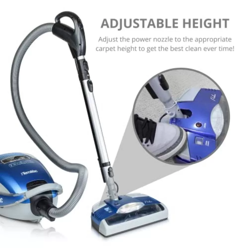 Prolux Blue TerraVac 5 Speed Quiet Vacuum Cleaner with Sealed HEPA Filter and Upgraded Blue Head