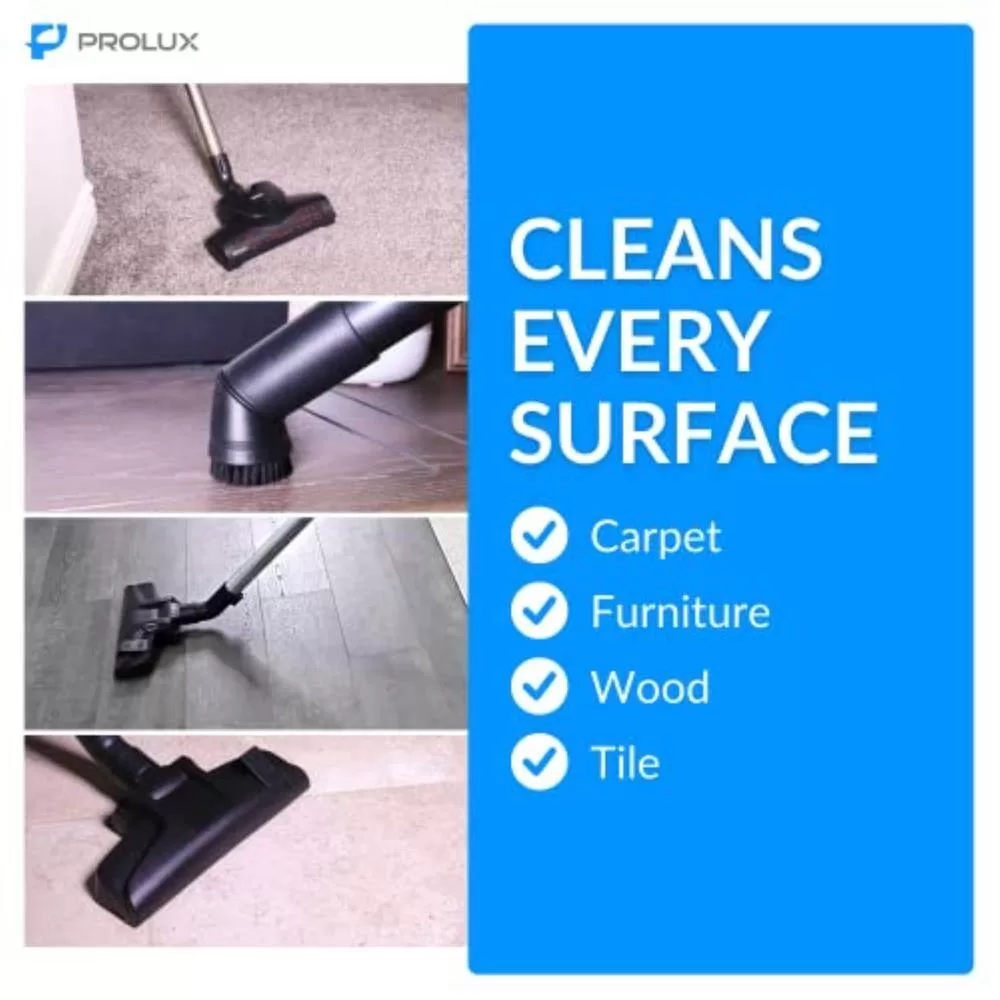 Prolux Tritan Canister Vacuum HEPA Sealed Hard Floor Vacuum with Powerful 12 Amp Motor