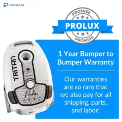 Prolux Tritan Canister Vacuum HEPA Sealed Hard Floor Vacuum with Powerful 12 Amp Motor