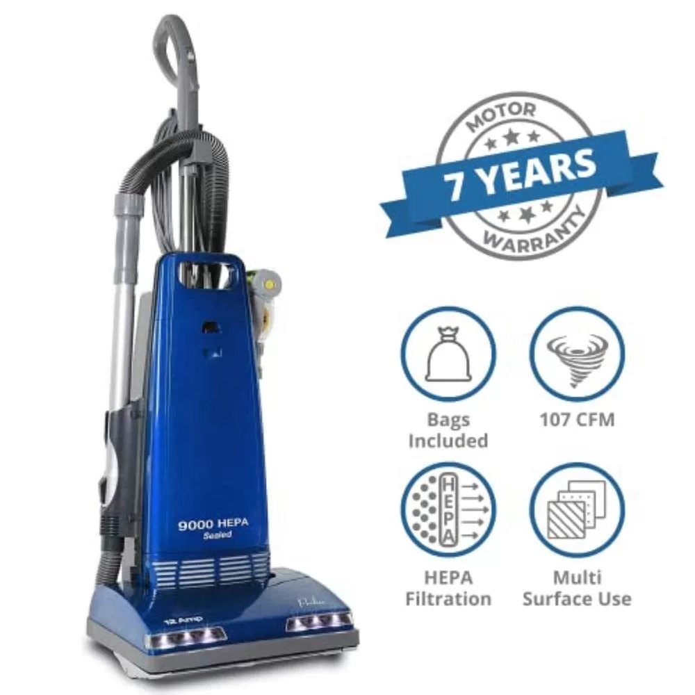 Prolux prolux_9000 Upright Sealed HEPA Vacuum with 12 Amp Motor Onboard Tools