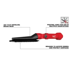 Milwaukee M18 FUEL 9 Gal. Cordless Dual-Battery Wet/Dry Shop Vacuum w/AIR-TIP 1-1/4 in. - 2-1/2 in. Brush, Crevice and Nozzle Kit