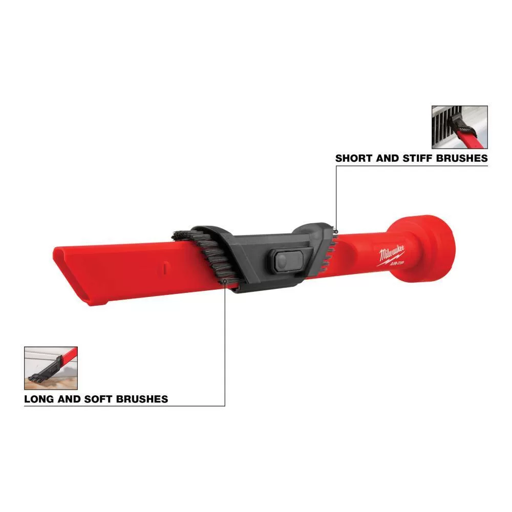 Milwaukee M18 FUEL 9 Gal. Cordless Dual-Battery Wet/Dry Shop Vacuum with AIR-TIP 1-1/4 in. - 2-1/2 in. Brush and Crevice Tools