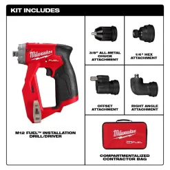 Milwaukee M12 FUEL 12-Volt Lithium-Ion Cordless 1.6 Gal. Wet/Dry Vacuum and Installation Driver with 4.0 Ah Battery and Charger
