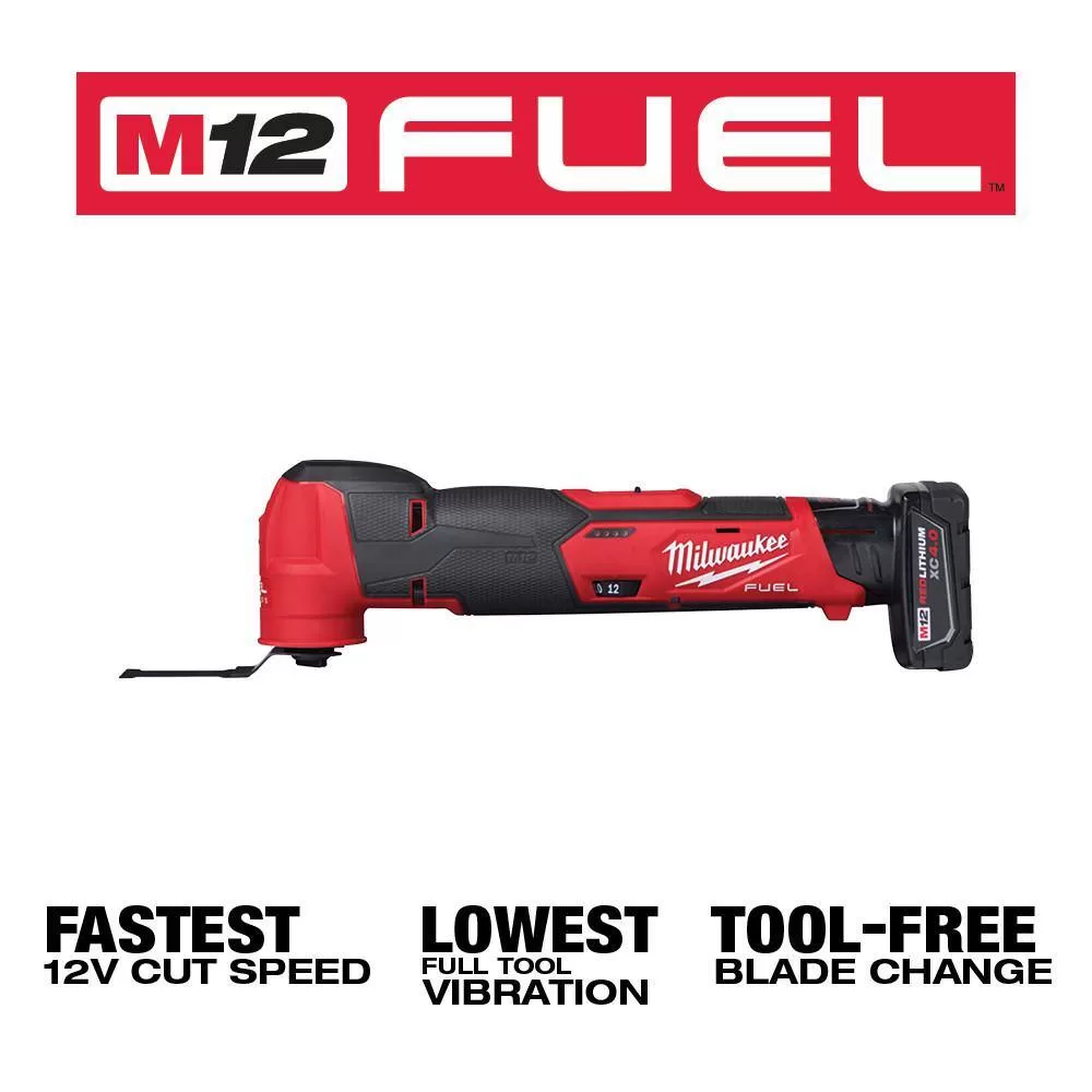 Milwaukee M12 FUEL 12-Volt Lithium-Ion Cordless 1.6 Gal. Wet/Dry Vacuum and Oscillating Multi-Tool with 4.0 Ah Battery and Charger