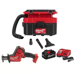 Milwaukee M18 FUEL PACKOUT 18-Volt 2.5 Gal. Lithium-Ion Cordless Wet/Dry Vacuum with HACKZALL Reciprocating Saw Kit