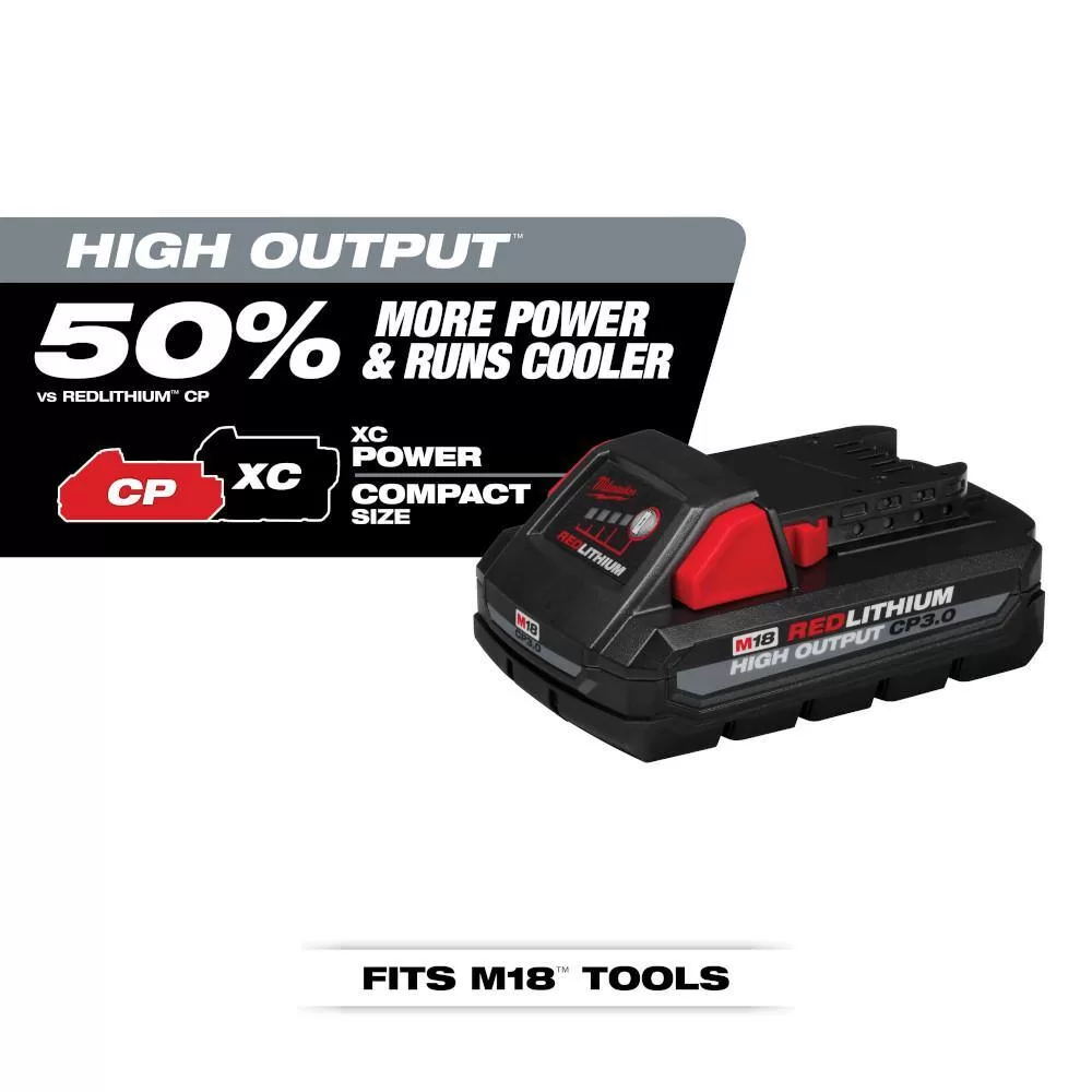 Milwaukee M18 FUEL PACKOUT 18-Volt Lithium-Ion Cordless 2.5 Gal. Wet/Dry Vacuum w/M18 High Output 12.0Ah and (2) 3.0Ah Batteries