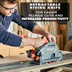 RIDGID R48630B 18V Brushless Cordless 6-1/2 in. Track Saw (Tool Only)