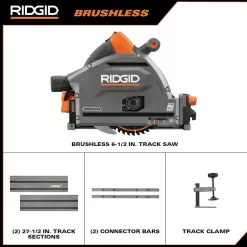 RIDGID R48630B 18V Brushless Cordless 6-1/2 in. Track Saw (Tool Only)