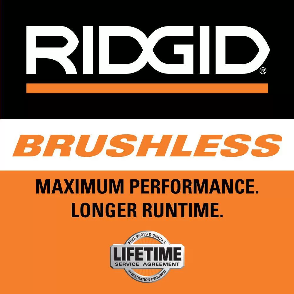 RIDGID R8658B-AC93044SBN 18V Brushless Cordless 7-1/4 in. Rear Handle Circular Saw with (2) 4.0 Ah Batteries, Charger, and Bag