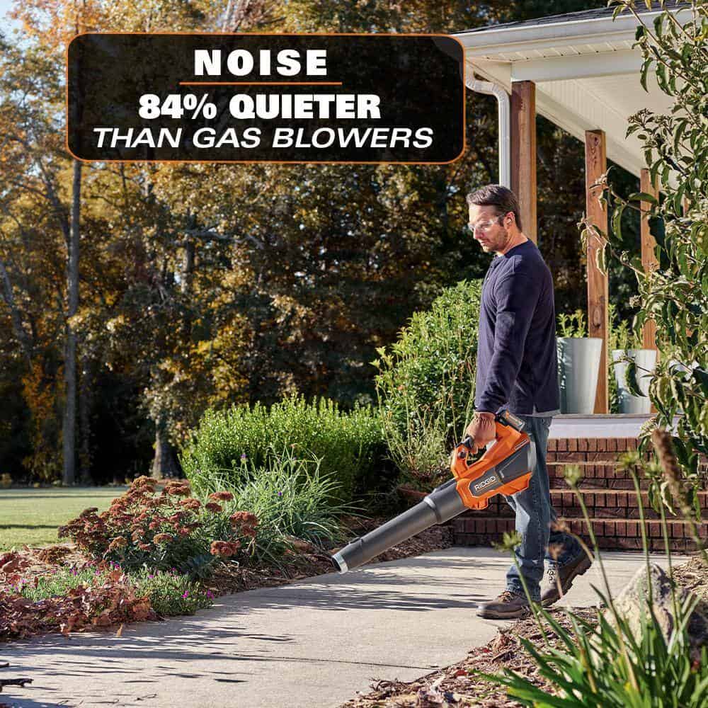 RIDGID R01601B-R9209 18V Brushless Cordless 510 CFM 110 MPH Blower with 2-Tool Combo Kit, (2) Batteries and Charger