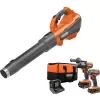 RIDGID R01601B-R9209 18V Brushless Cordless 510 CFM 110 MPH Blower with 2-Tool Combo Kit, (2) Batteries and Charger