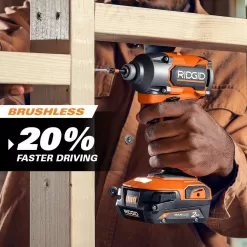 RIDGID R01601B-R9209 18V Brushless Cordless 510 CFM 110 MPH Blower with 2-Tool Combo Kit, (2) Batteries and Charger