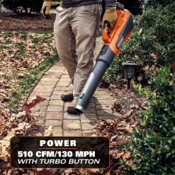 RIDGID R01601B-R9209 18V Brushless Cordless 510 CFM 110 MPH Blower with 2-Tool Combo Kit, (2) Batteries and Charger