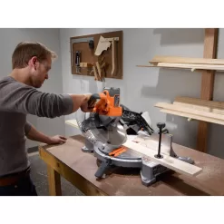 RIDGID R4123-AC9960 15 Amp Corded 12 in. Dual Bevel Miter Saw with Professional Compact Miter Saw Stand