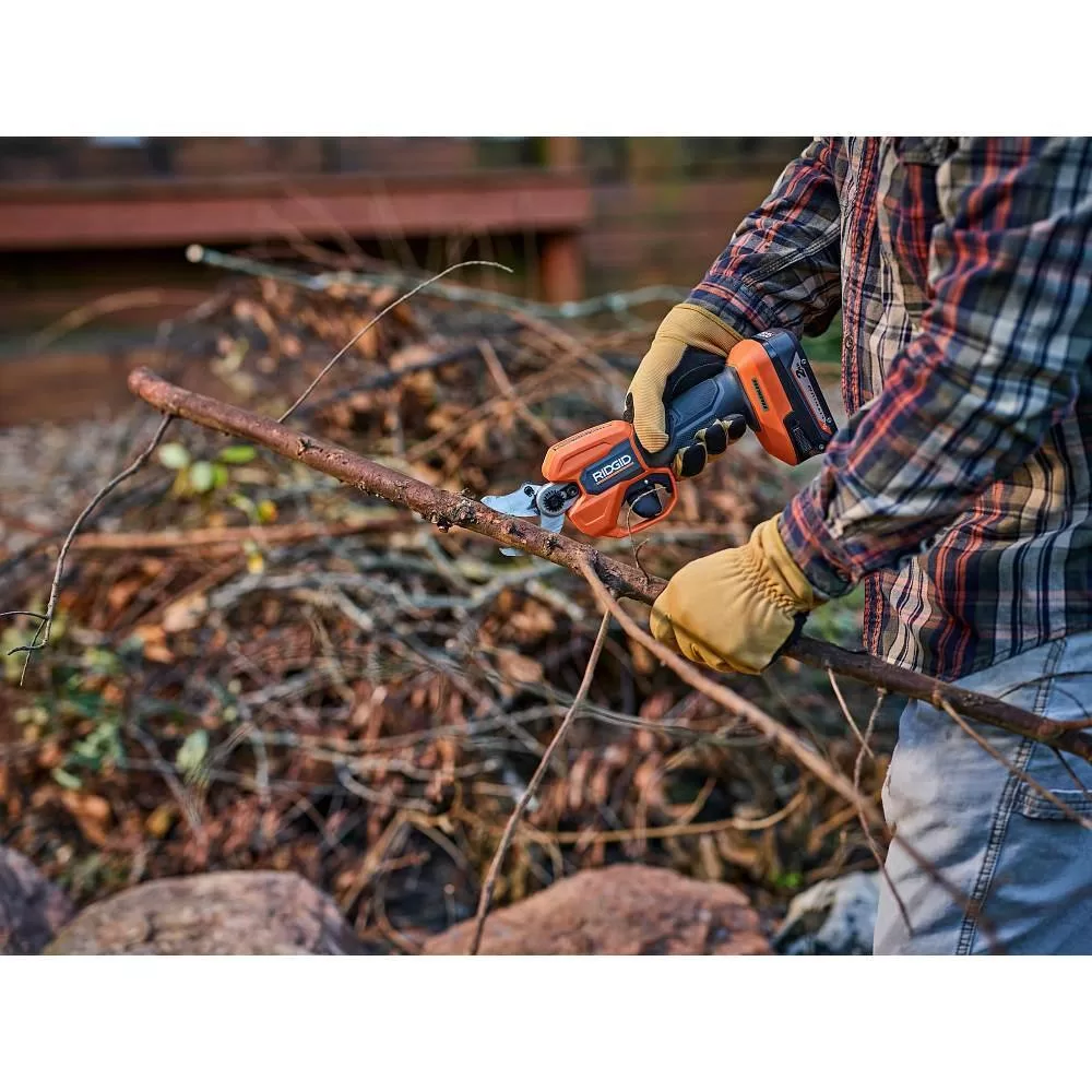 RIDGID R01301KVNM-AC840060PN 18V Brushless Pruner Kit with 2.0 Ah Battery, Charger, and 6.0 Ah MAX Output Lithium-Ion Batteries (2-Pack)