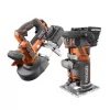 RIDGID 18V Cordless 2-Tool Combo Kit with Compact Band Saw and OCTANE Brushless Compact Fixed Base Router (Tools Only)