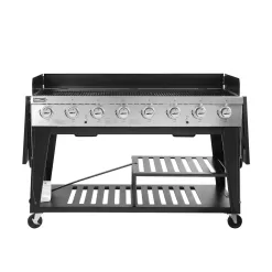 Royal Gourmet GB8000 8-Burner Event Propane Gas Grill with 2 Folding Side Tables