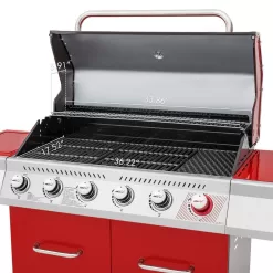 Royal Gourmet GA6402R 6-Burner BBQ Liquid Propane Gas Grill with Sear Burner and Side Burner in Red