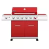 Royal Gourmet GA6402R 6-Burner BBQ Liquid Propane Gas Grill with Sear Burner and Side Burner in Red