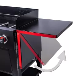 Royal Gourmet GB8003 8-Burner Event Propane Gas Grill with 2 Folding Side Tables in Black