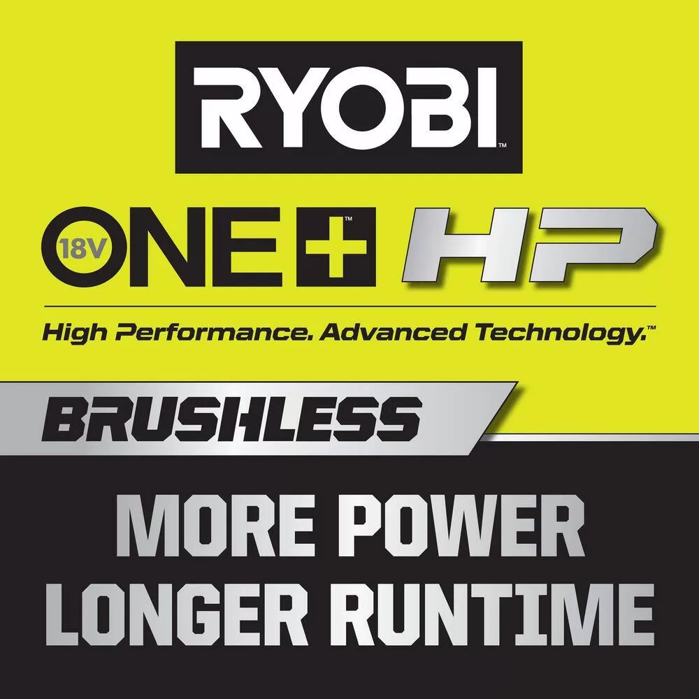 RYOBI P2570-PS ONE+ HP 18V Brushless Whisper Series Battery 12 in. Chainsaw and 8 in. Pole Saw with 6.0 Ah Battery and Charger