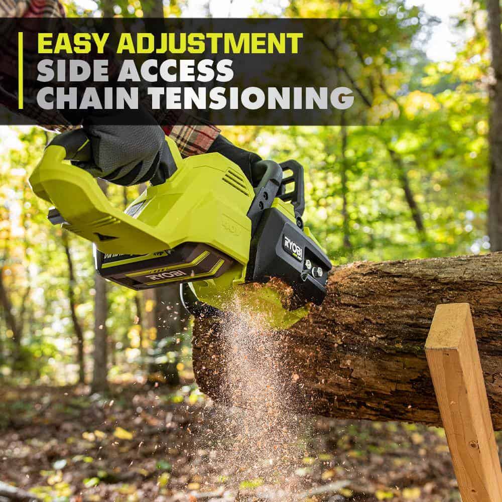 RYOBI RY405100-2B 40V HP Brushless 14 in. Battery Chainsaw with (2) 4.0 Ah Batteries and Charger