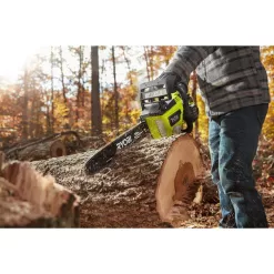 RYOBI RY40550-PS 40V HP Brushless 16 in. Battery Chainsaw and 10 in. Battery Pole Saw with 4.0 Ah Battery and Charger